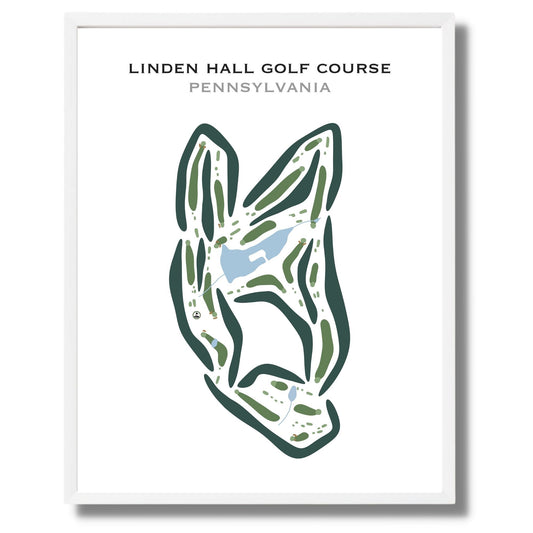 Linden Hall Golf Course, Pennsylvania - Printed Golf Courses