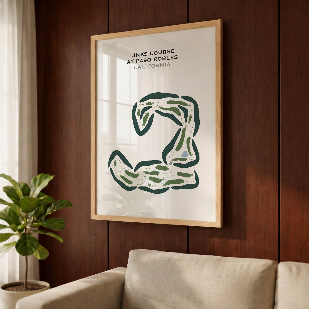 Links Course at Paso Robles, California - Printed Golf Courses