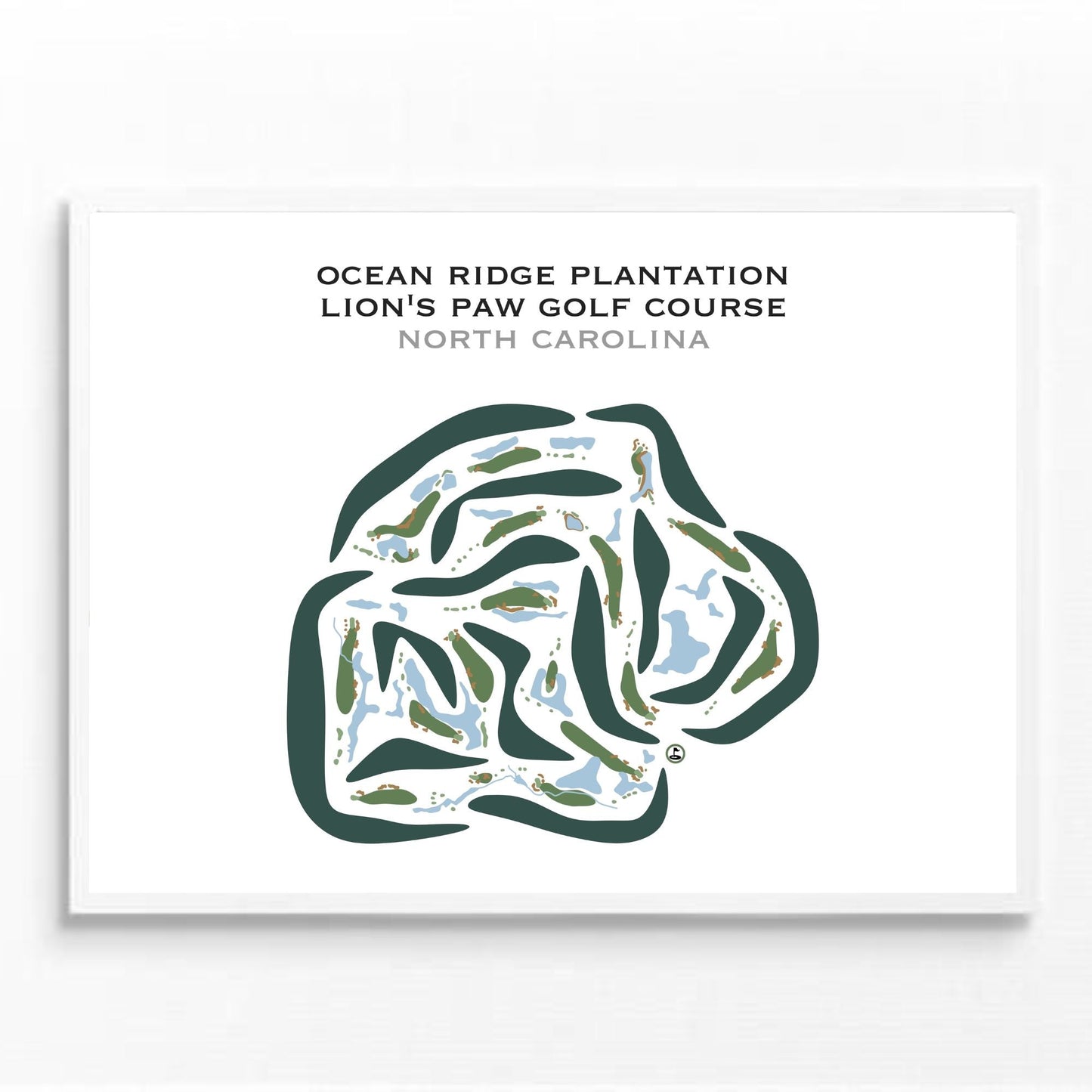Ocean Ridge Plantation - Lion's Paw Golf Course, North Carolina - Printed Golf Courses