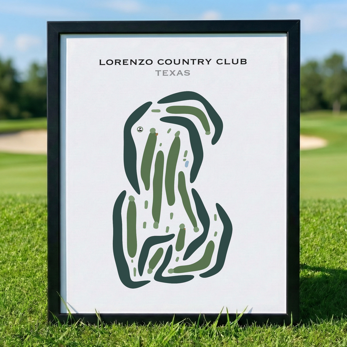 Lorenzo Country Club, Texas - Printed Golf Courses