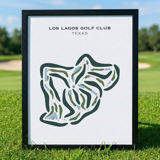 Los Lagos Golf Club, Texas - Printed Golf Courses