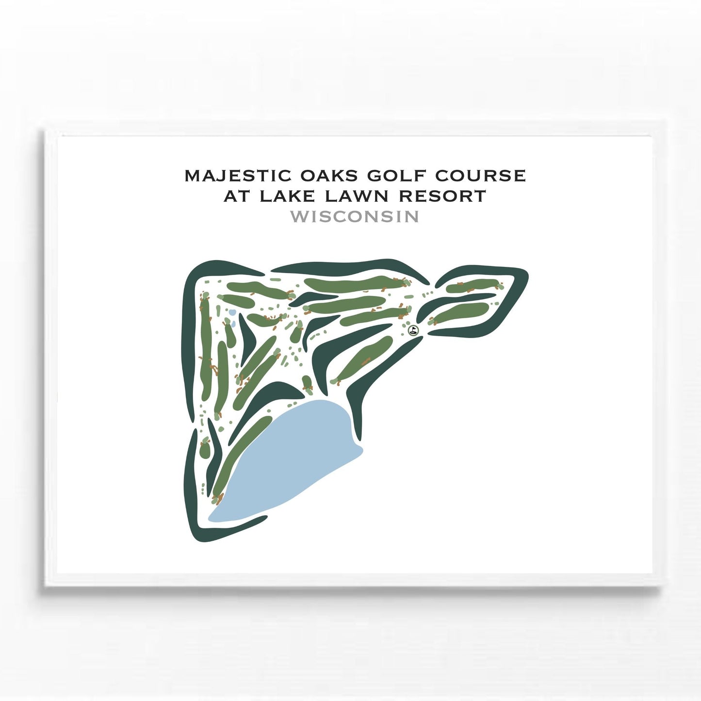 Majestic Oaks Golf Course at Lake Lawn Resort, Wisconsin - Printed Golf Courses