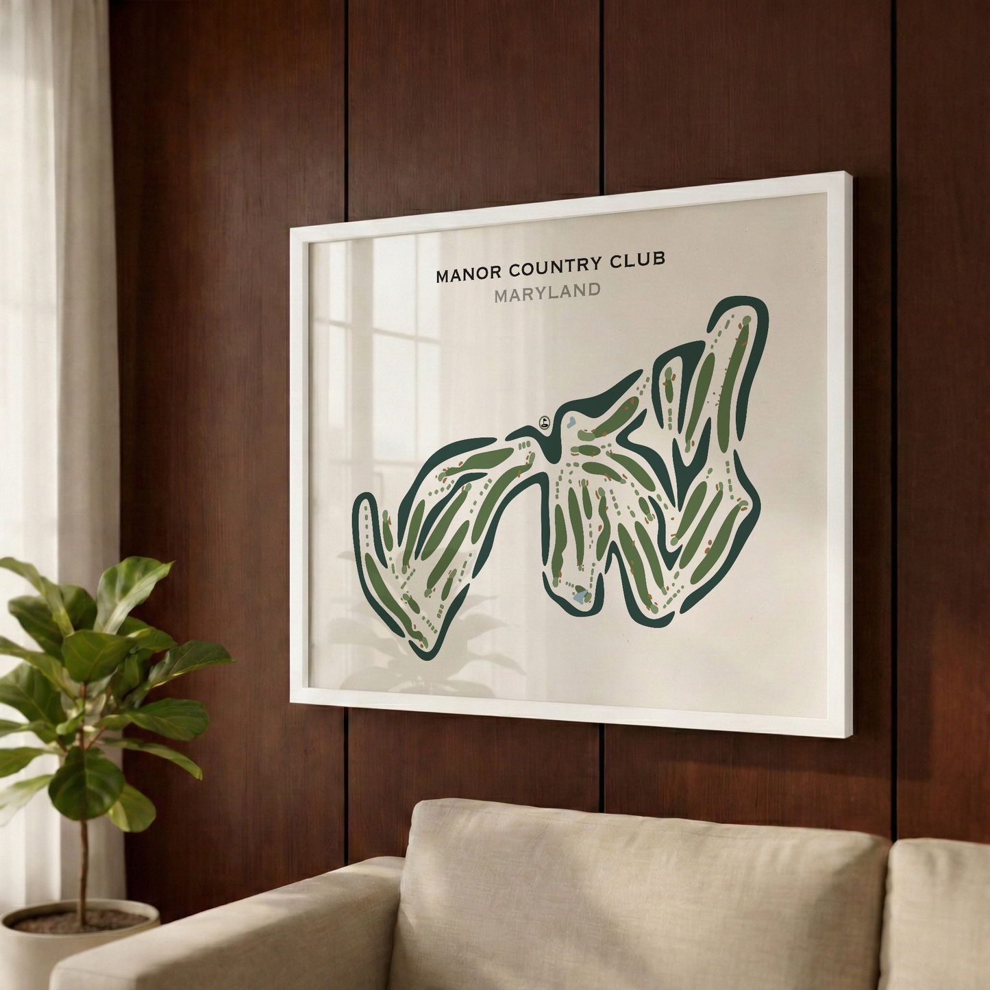 Manor Country Club, Maryland - Printed Golf Courses