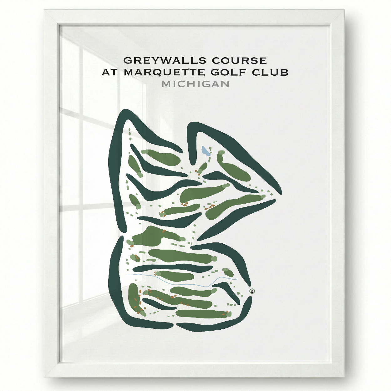 Marquette Golf Club Greywalls Course, Michigan - Printed Golf Courses