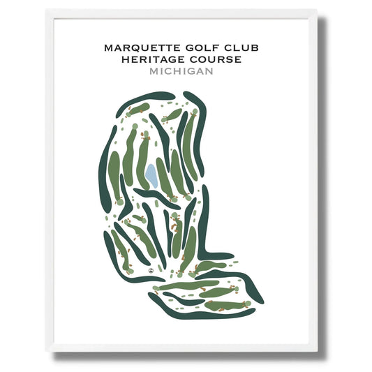 Marquette Golf Club, The Heritage Golf Course, Michigan - Printed Golf Course