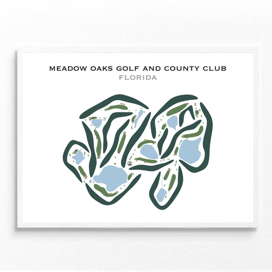 Meadow Oaks Golf and Country Club, Florida - Printed Golf Courses