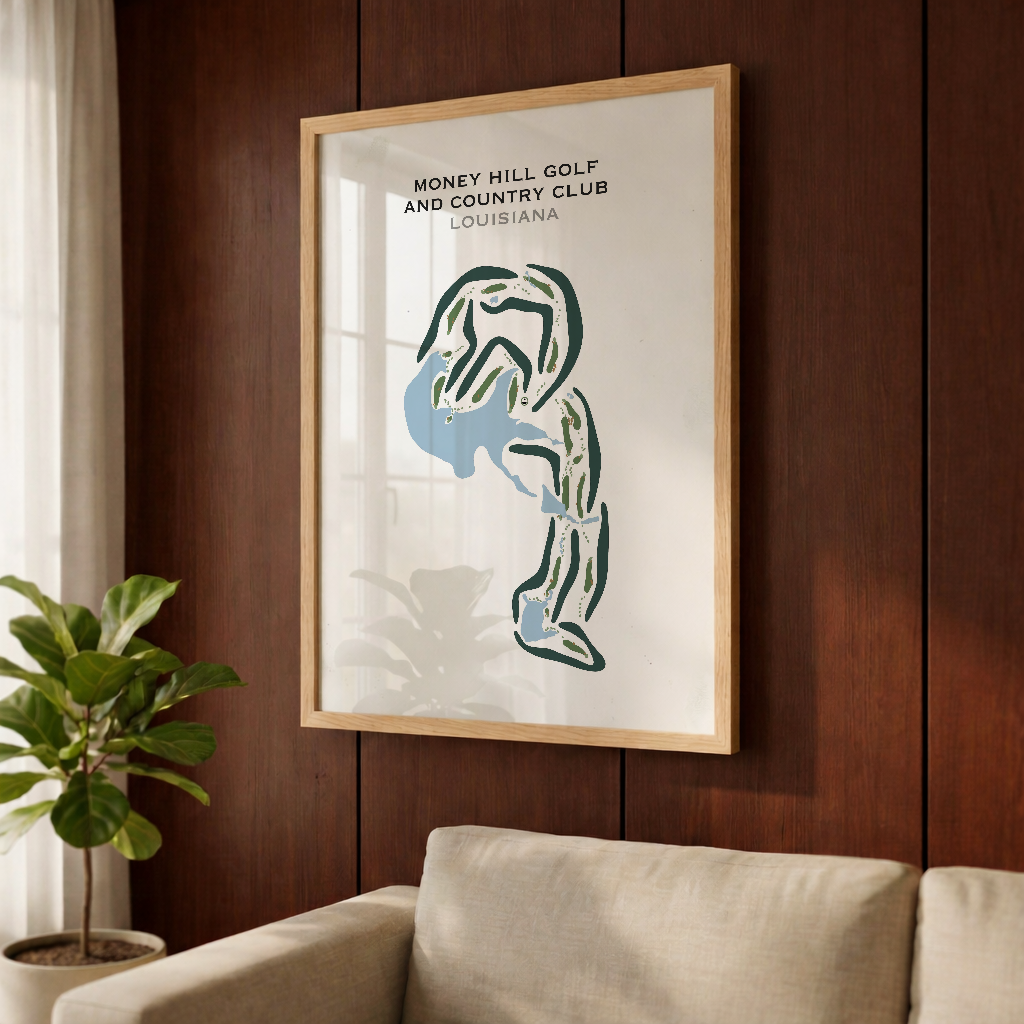 Money Hill Golf & Country Club, Louisiana - Printed Golf Course