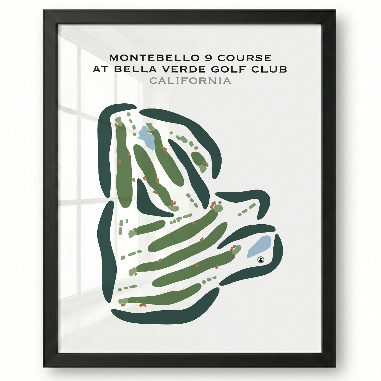 Montebello 9 Course at Bella Verde Golf Club, California - Printed Golf Courses