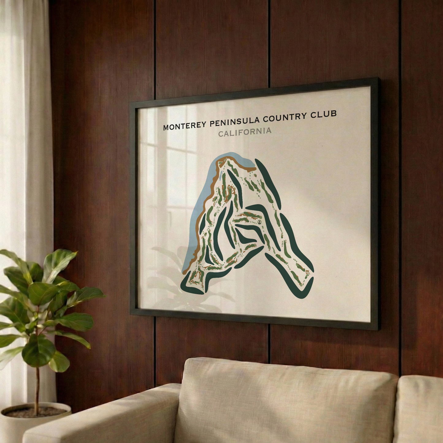 Monterey Peninsula Country Club, California - Printed Golf Courses