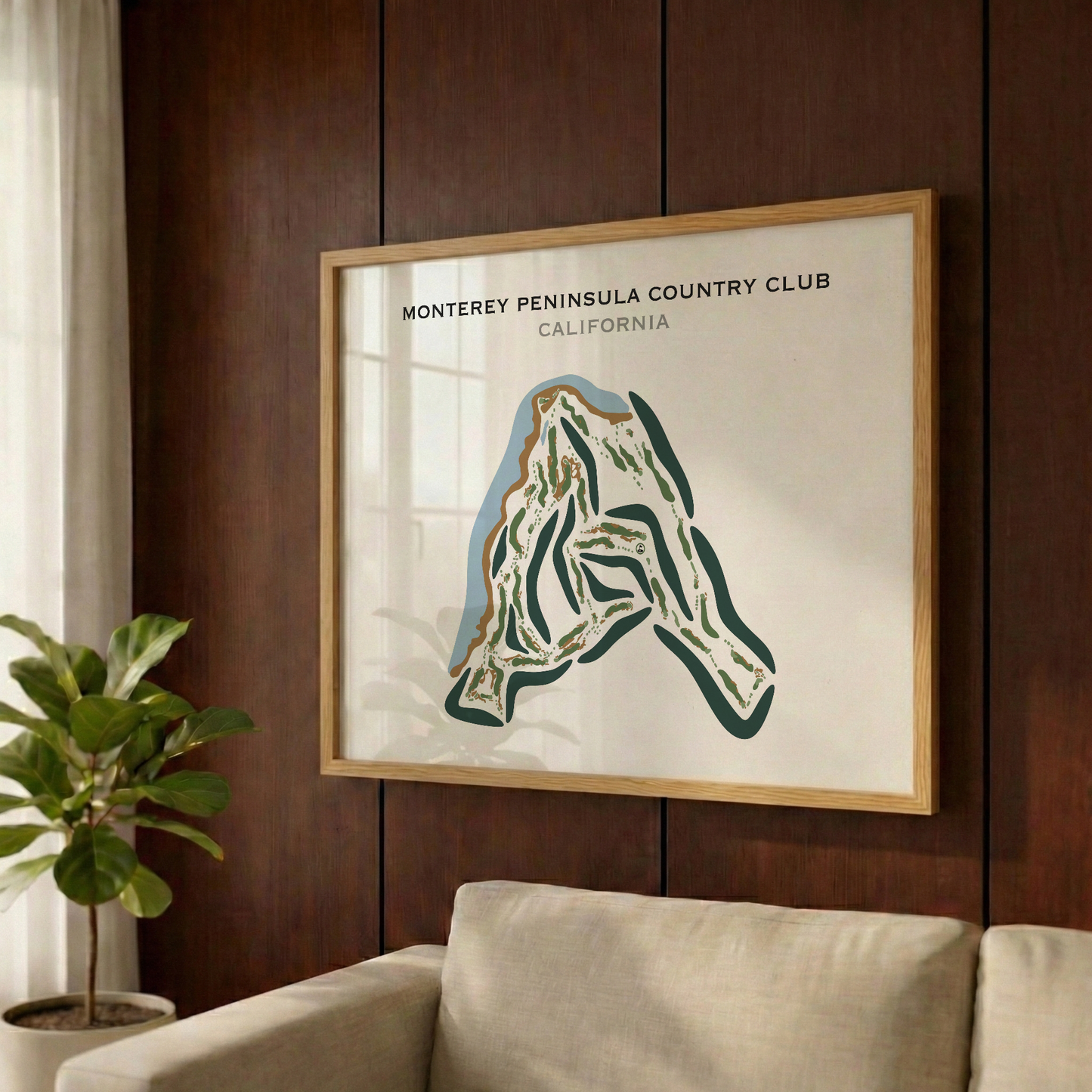 Monterey Peninsula Country Club, California - Printed Golf Courses