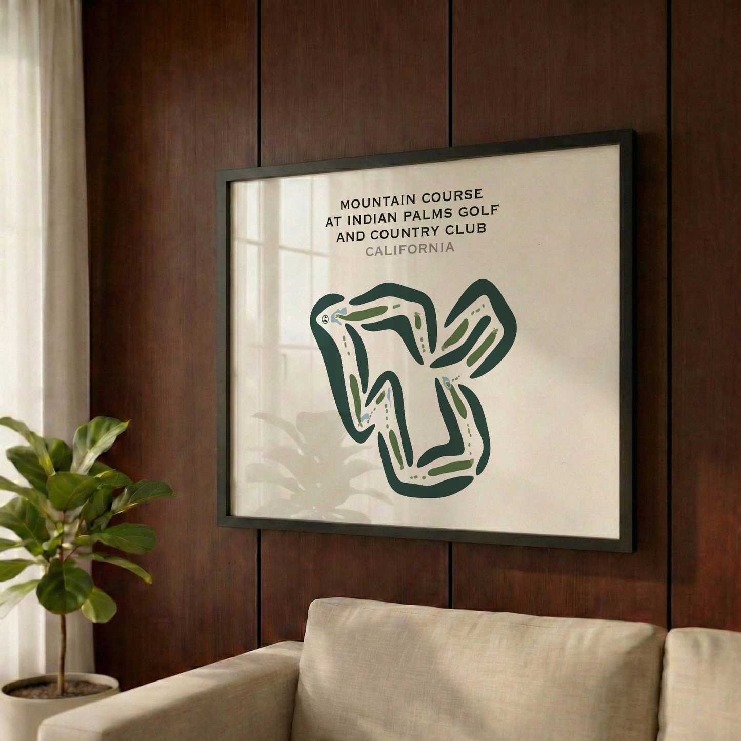 Mountain Course at Indian Palms Golf & Country Club, California - Printed Golf Courses