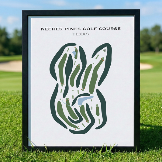 Neches Pines Golf Course, Texas - Printed Golf Courses