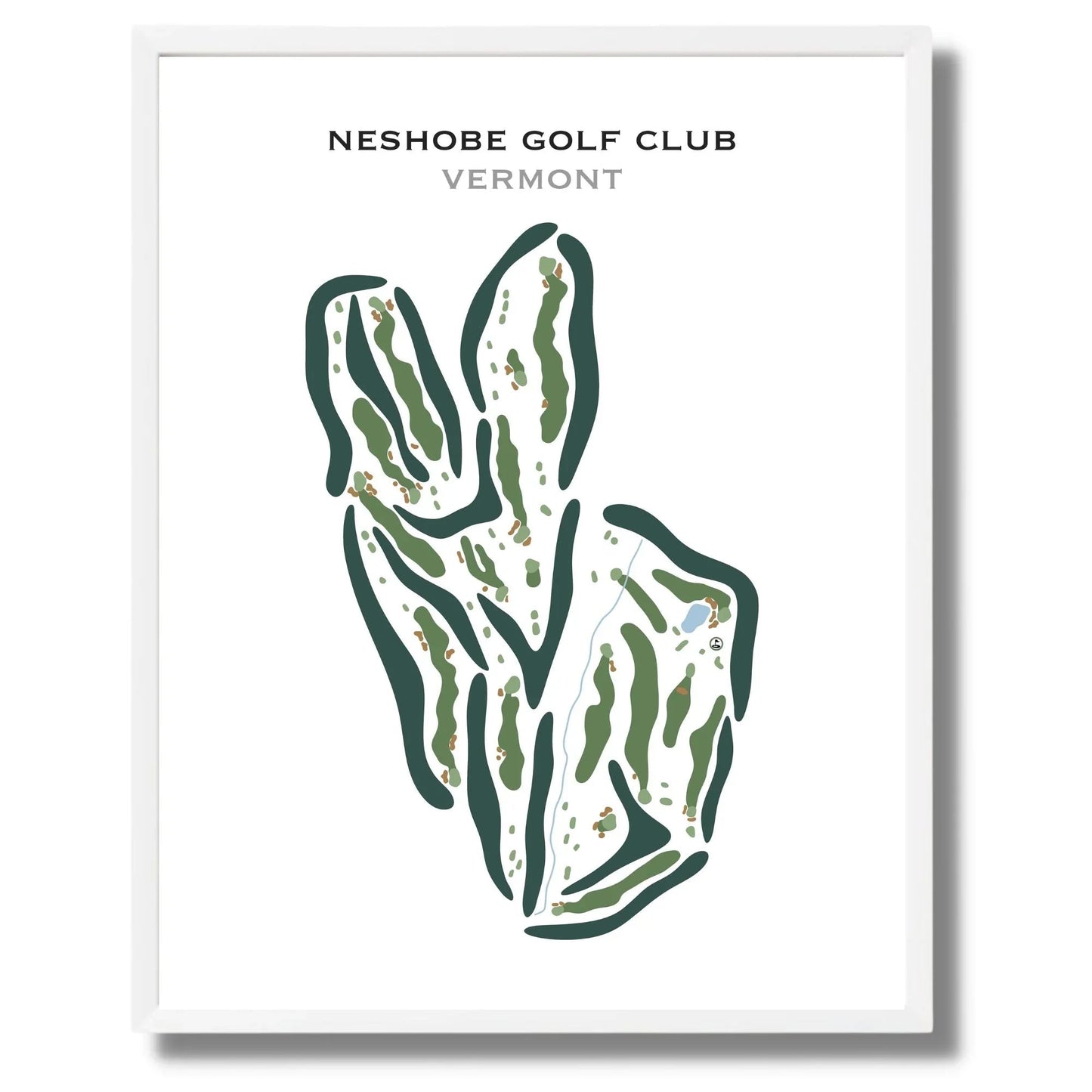 Neshobe Golf Club, Vermont - Printed Golf Course