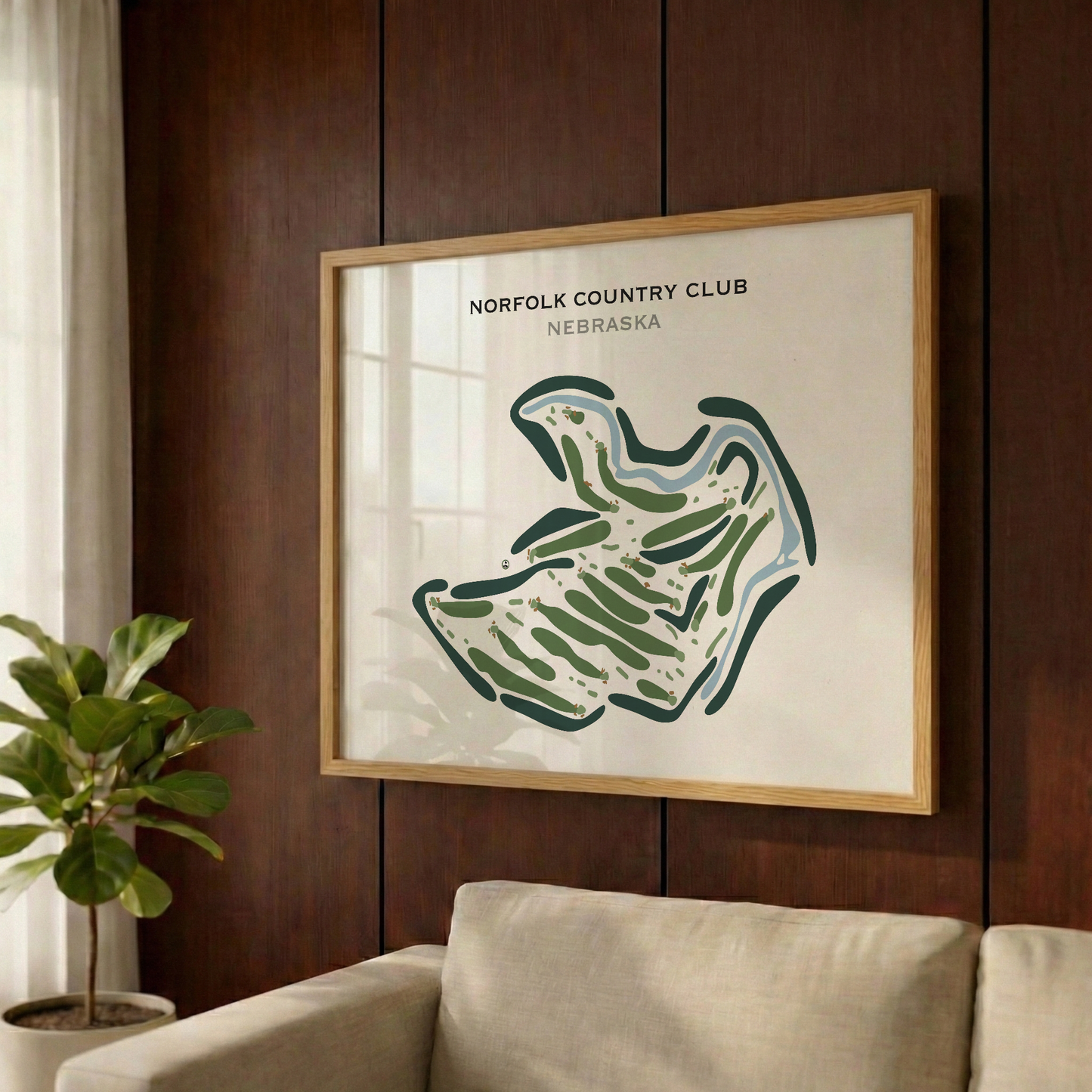 Norfolk Country Club, Nebraska - Printed Golf Courses