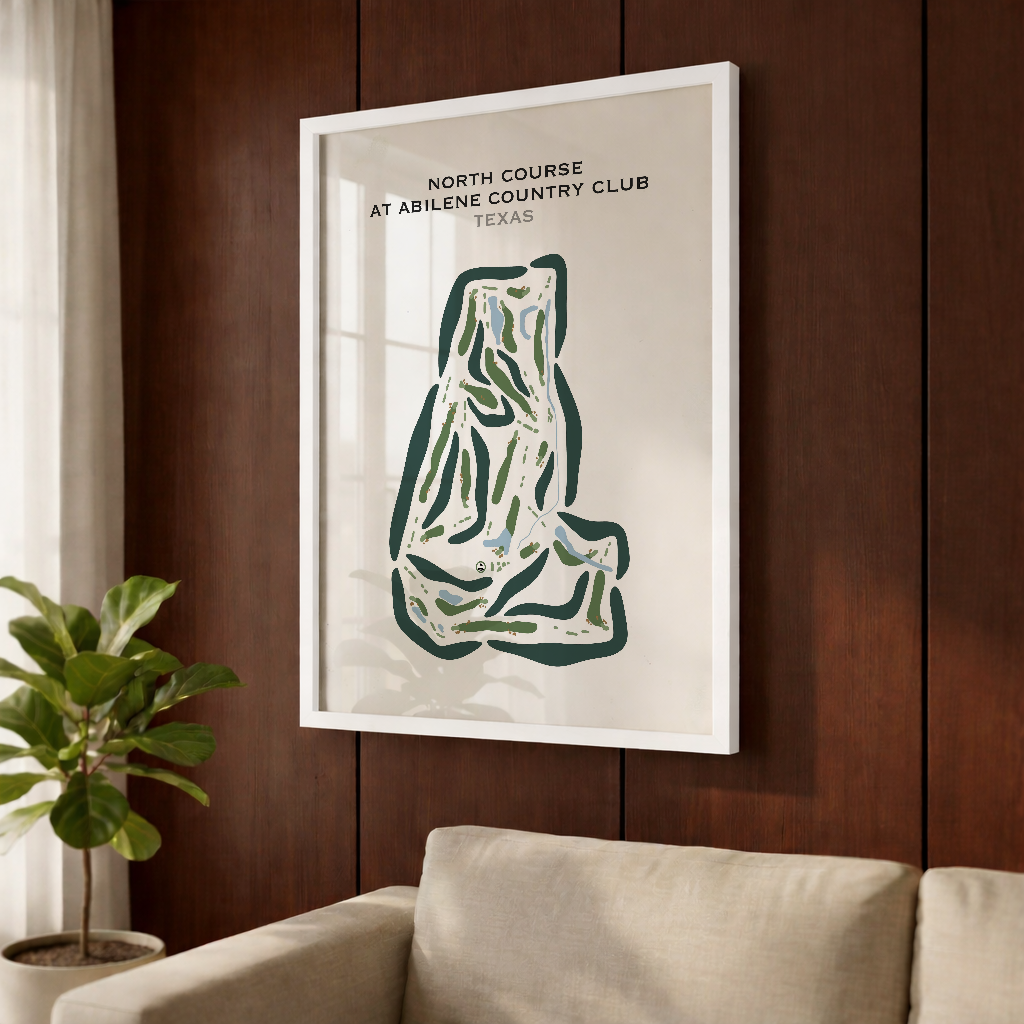 North Course at Abilene Country Club, Texas - Printed Golf Courses