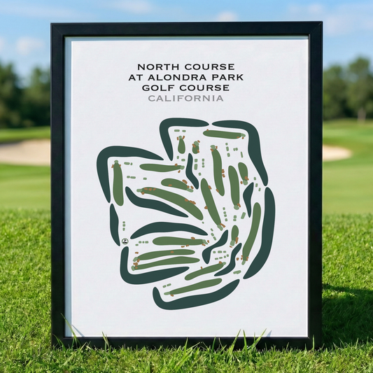 North at Alondra Park Golf Course, California - Printed Golf Courses