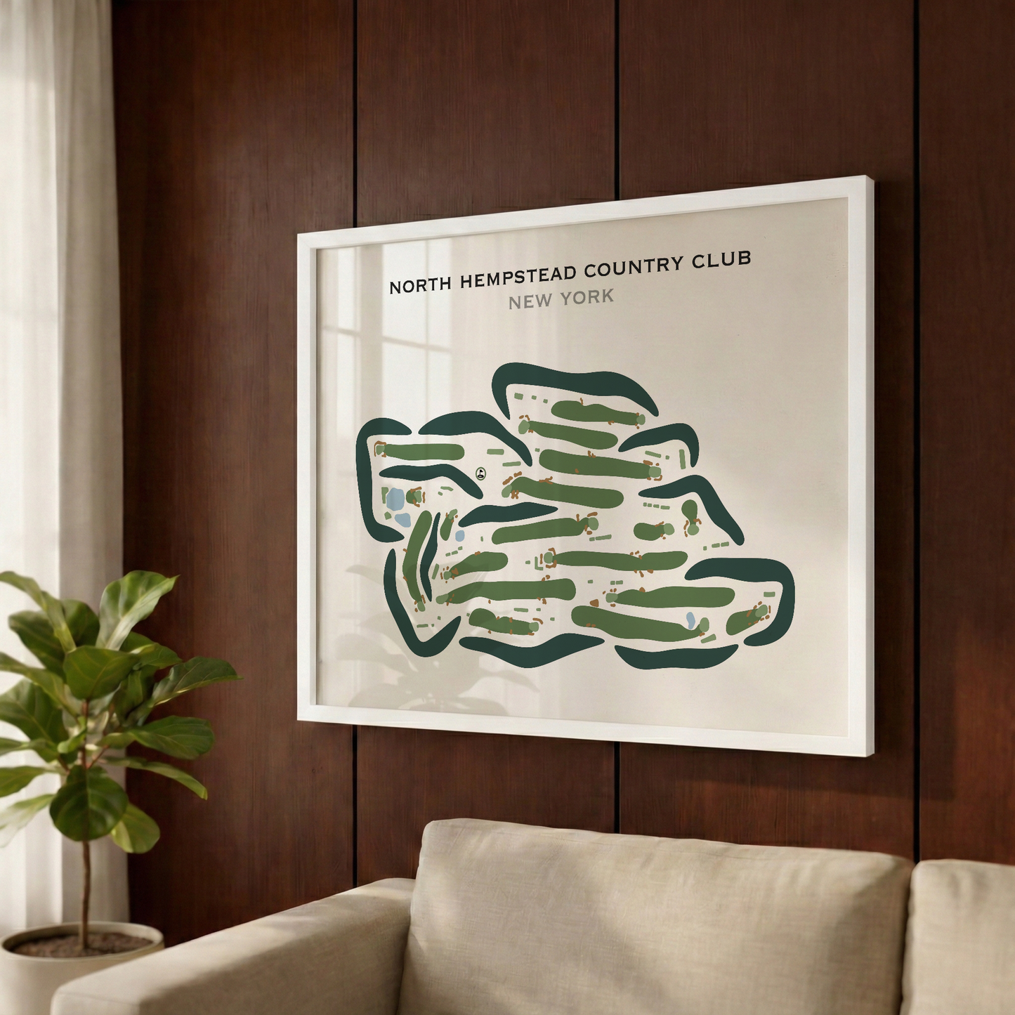 North Hempstead Country Club, New York - Printed Golf Courses