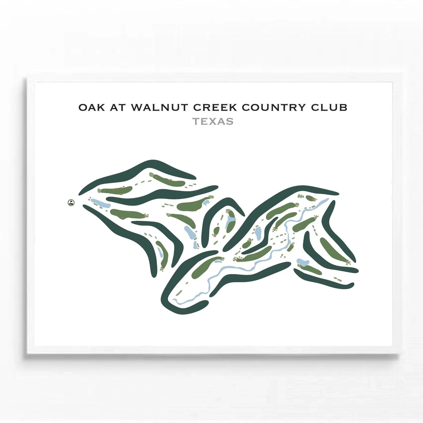 Oak at Walnut Creek Country Club, Texas - Printed Golf Courses