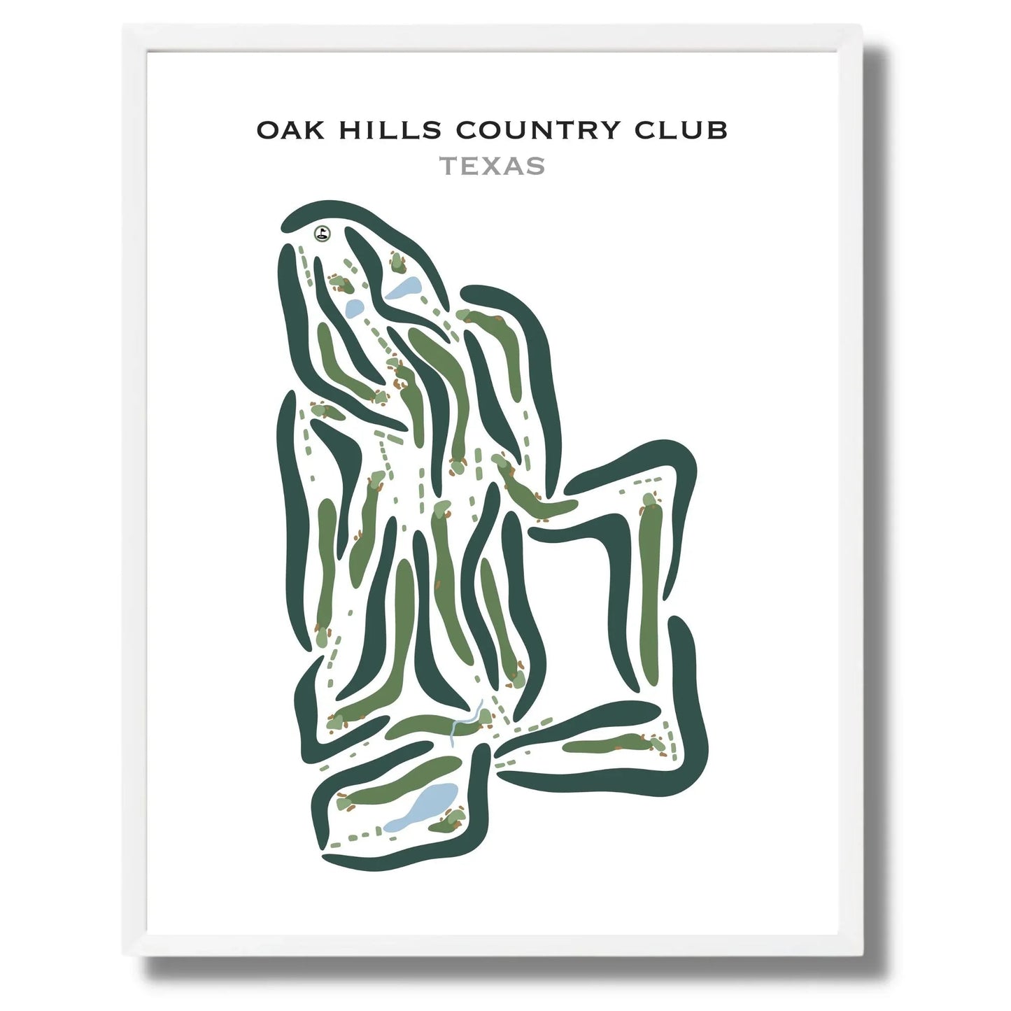 Oak Hills Country Club, Texas - Printed Golf Courses