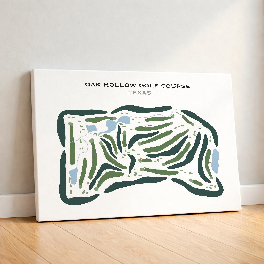 Oak Hollow Golf Course, Texas - Printed Golf Course