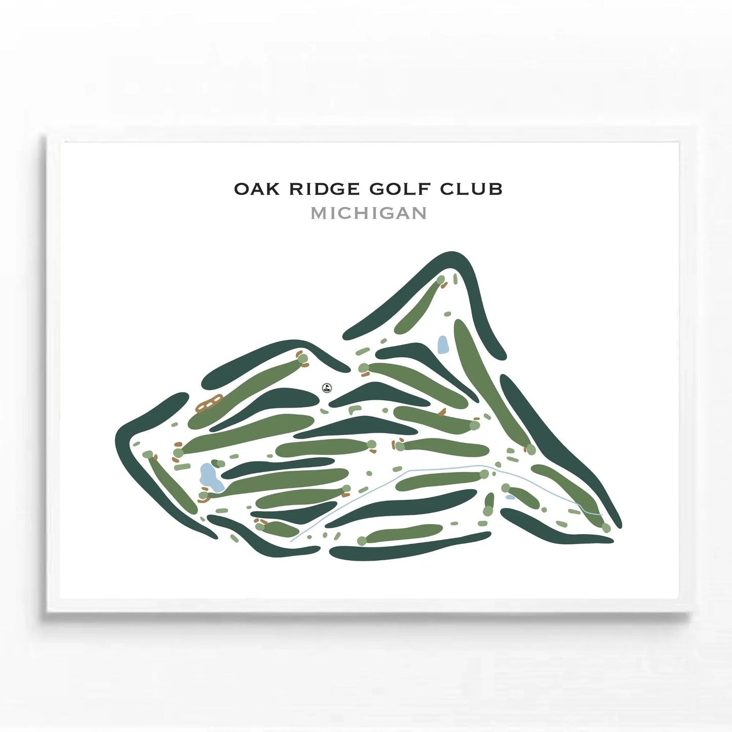 Oak Ridge Golf Club, Michigan - Printed Golf Course
