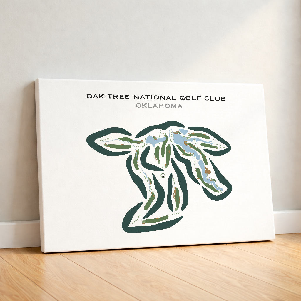 Oak Tree National, Oklahoma - Printed Golf Courses