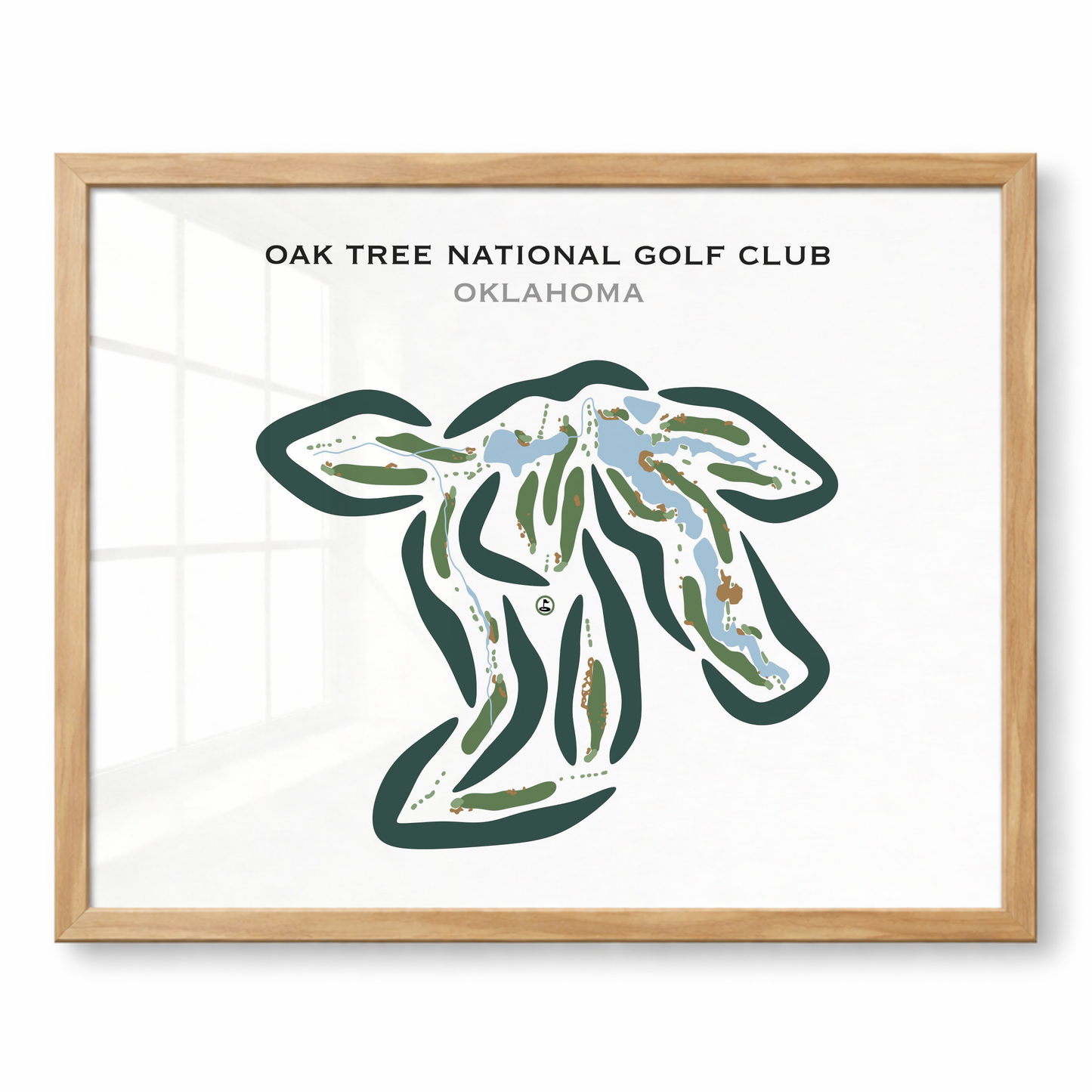 Oak Tree National, Oklahoma - Printed Golf Courses