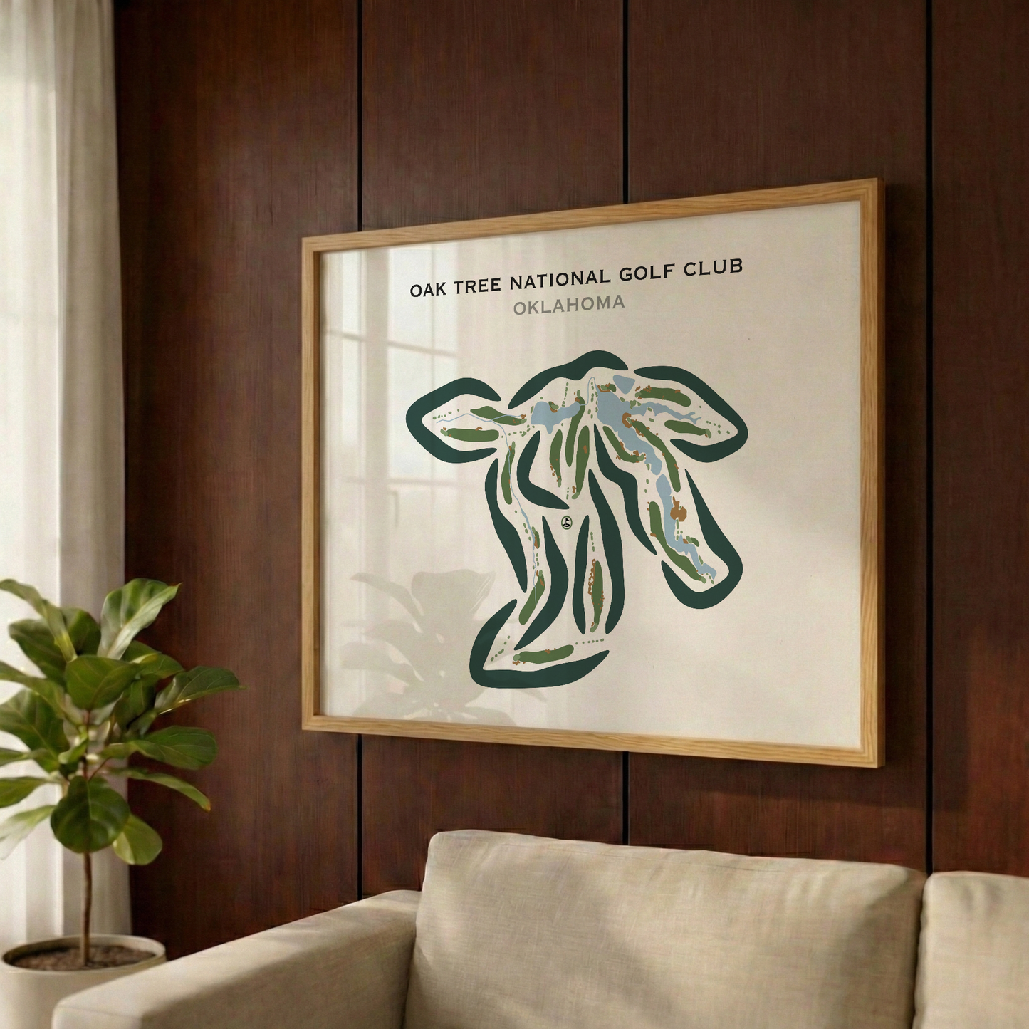 Oak Tree National Golf Club, Oklahoma - Printed Golf Courses