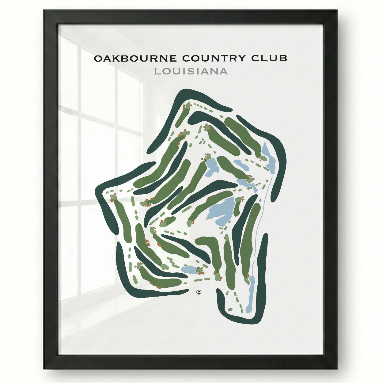 Oakbourne Country Club, Louisiana - Printed Golf Course