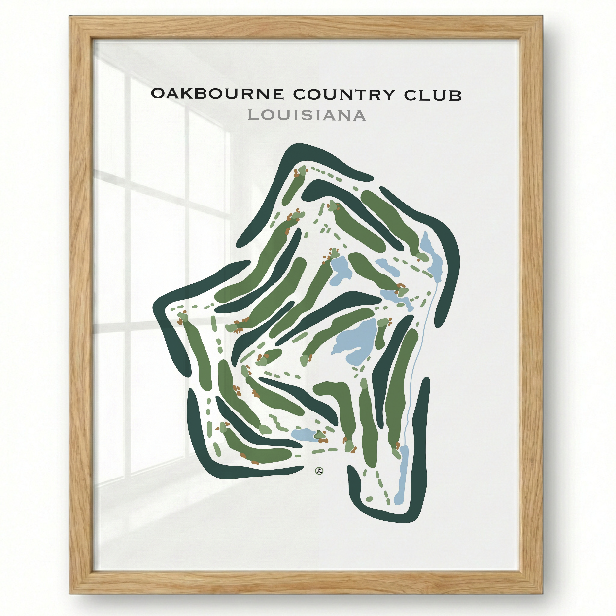 Oakbourne Country Club, Louisiana - Printed Golf Course