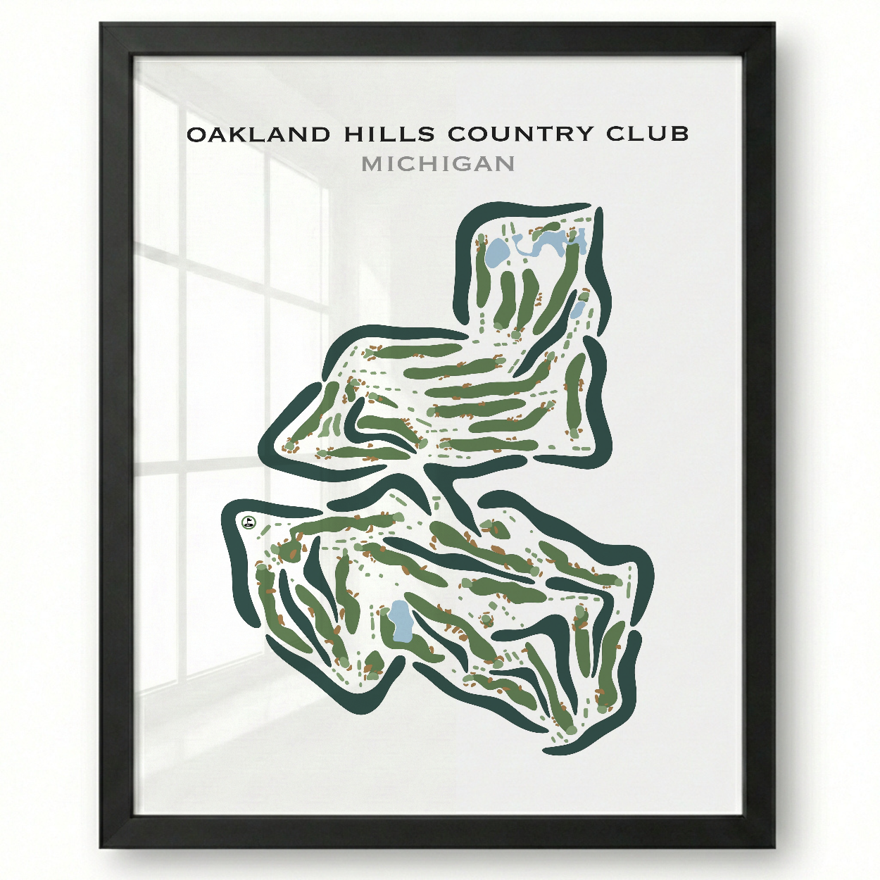 Oakland Hills Country Club, Michigan - Printed Golf Courses