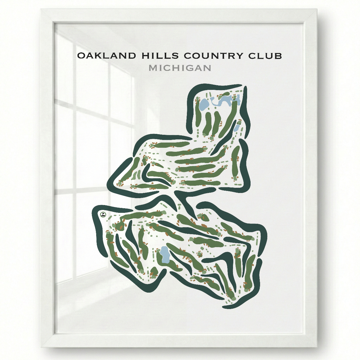 Oakland Hills Country Club, Michigan - Printed Golf Courses