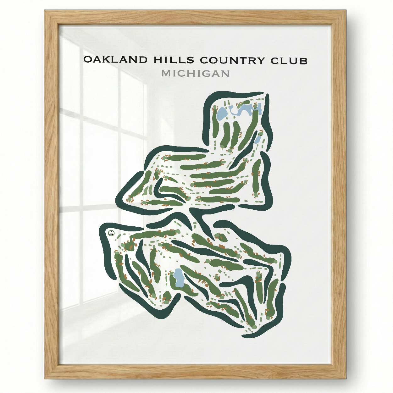Oakland Hills Country Club, Michigan - Printed Golf Courses