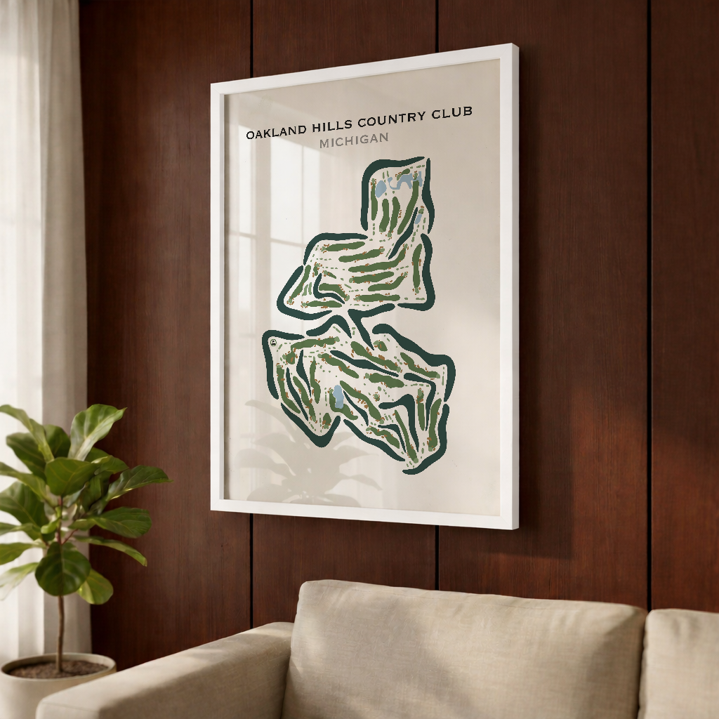 Oakland Hills Country Club, Michigan - Printed Golf Courses