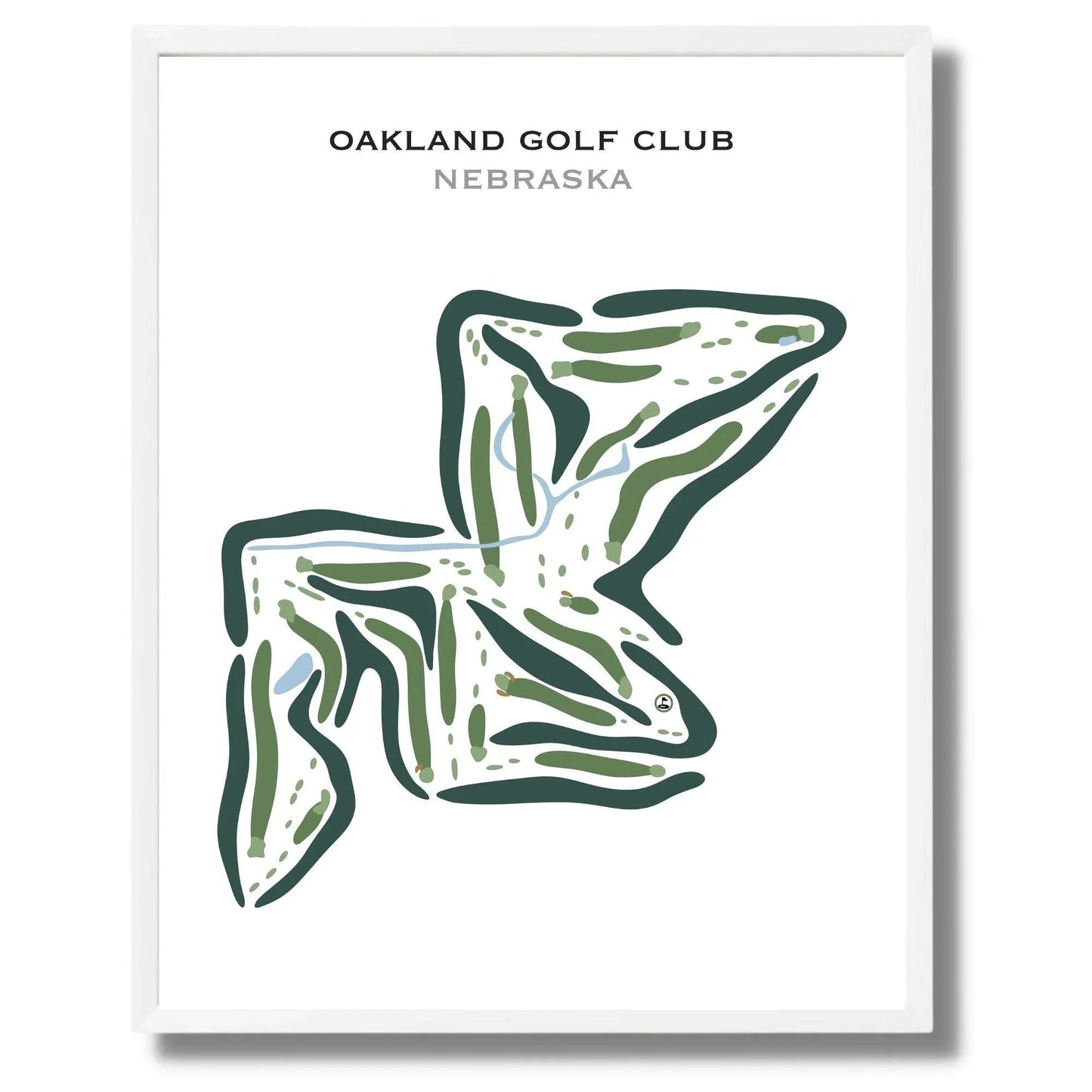 Oakland Golf Club, Nebraska - Printed Golf Courses