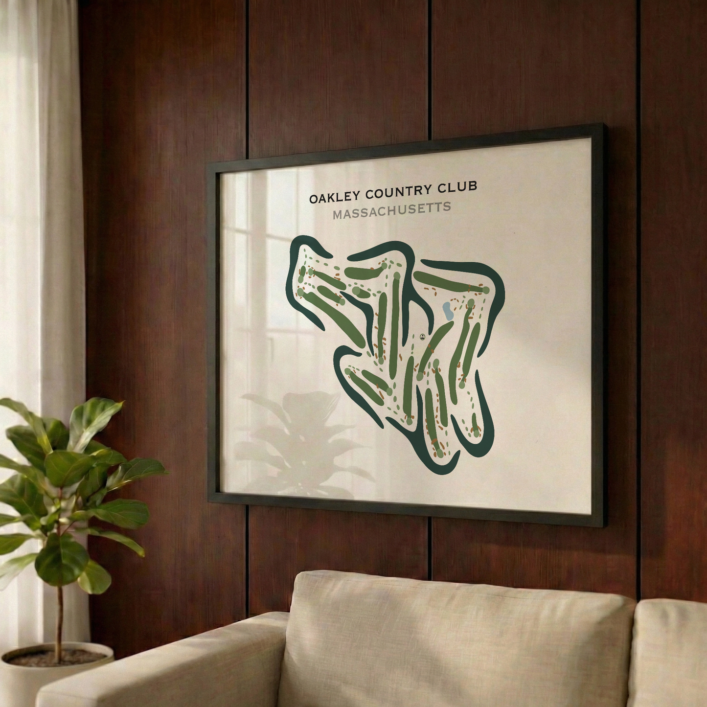 Oakley Country Club, Massachusetts - Printed Golf Courses