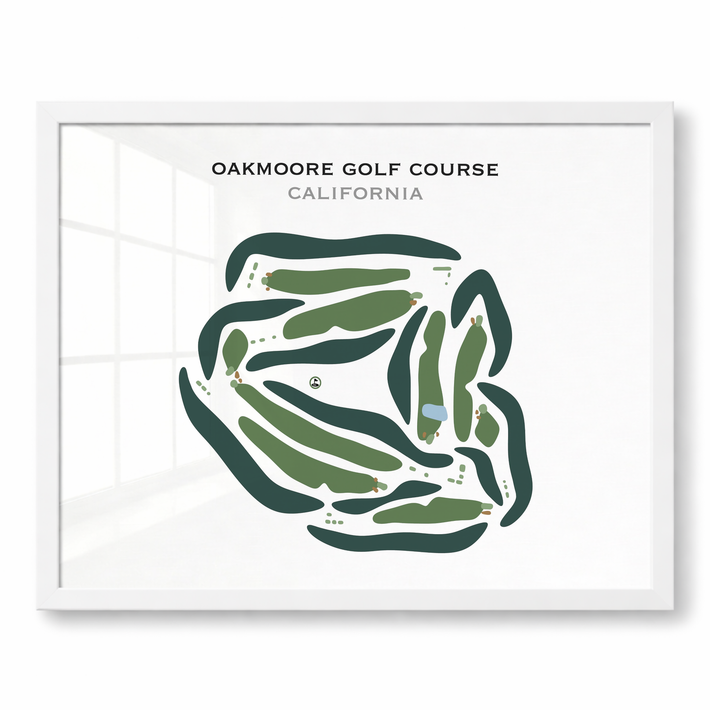 Oakmoore Golf Course, California - Printed Golf Courses