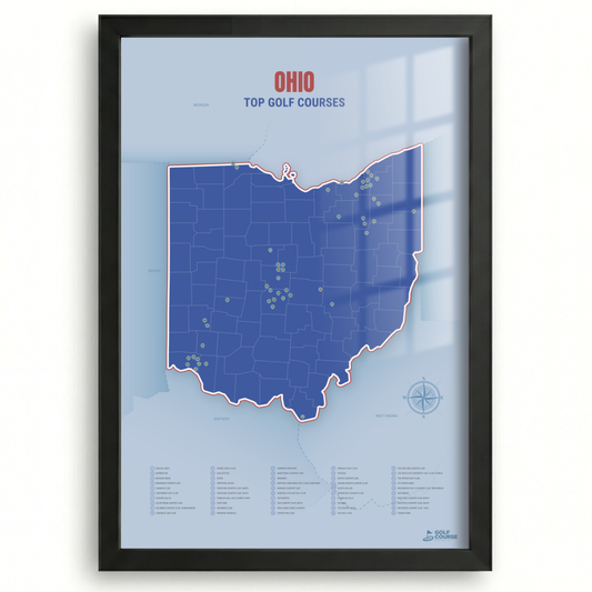Map of Ohio Golf Courses
