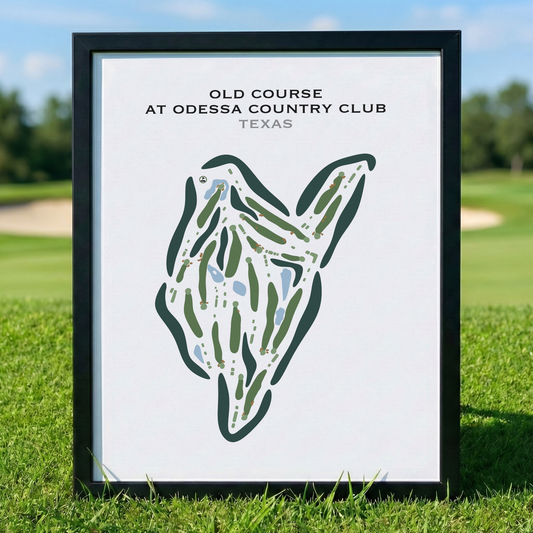 Old Course at Odessa Country Club, Texas - Printed Golf Courses