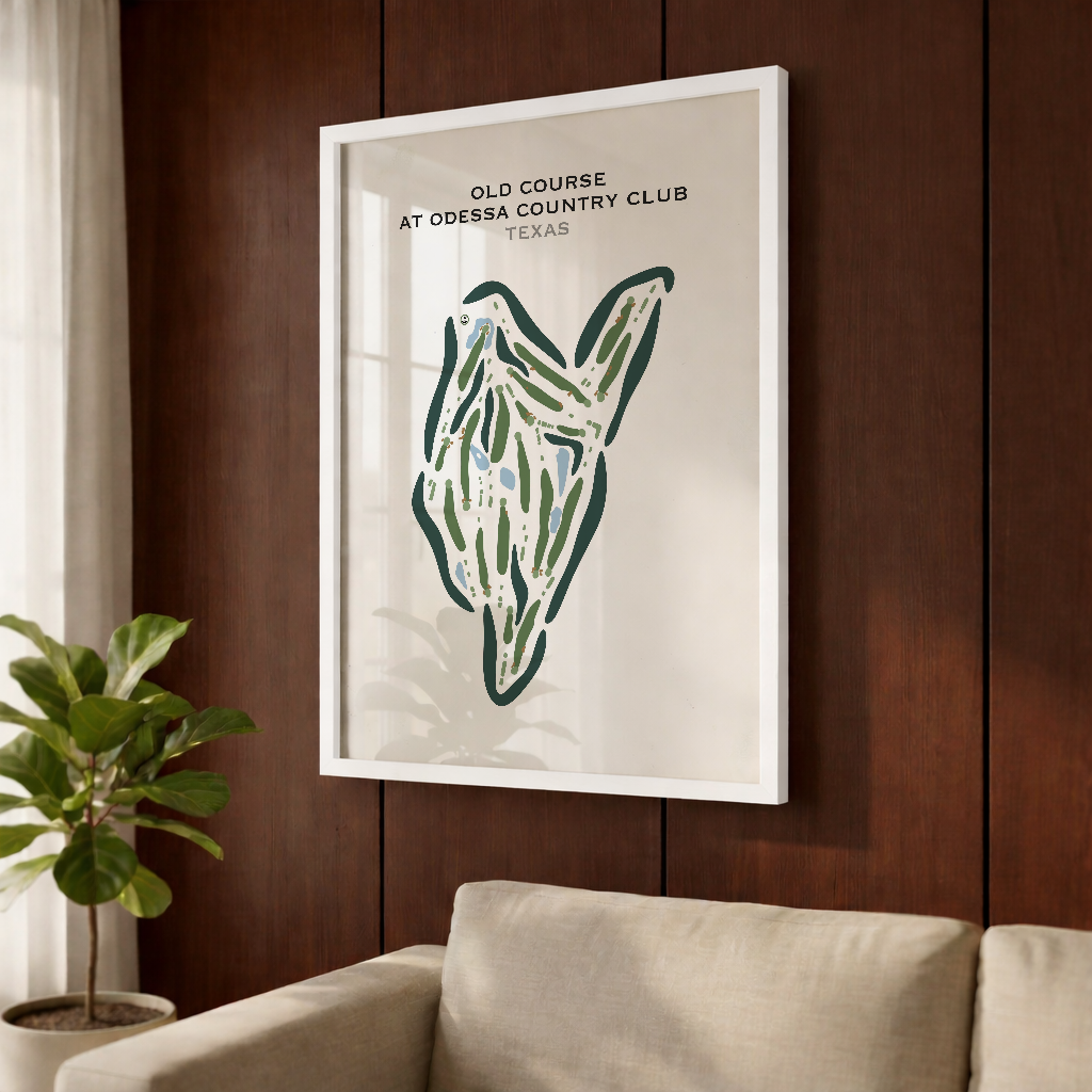 Old Course at Odessa Country Club, Texas - Printed Golf Courses