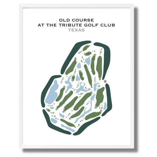 Old Course at The Tribute Golf Club, Texas - Printed Golf Courses