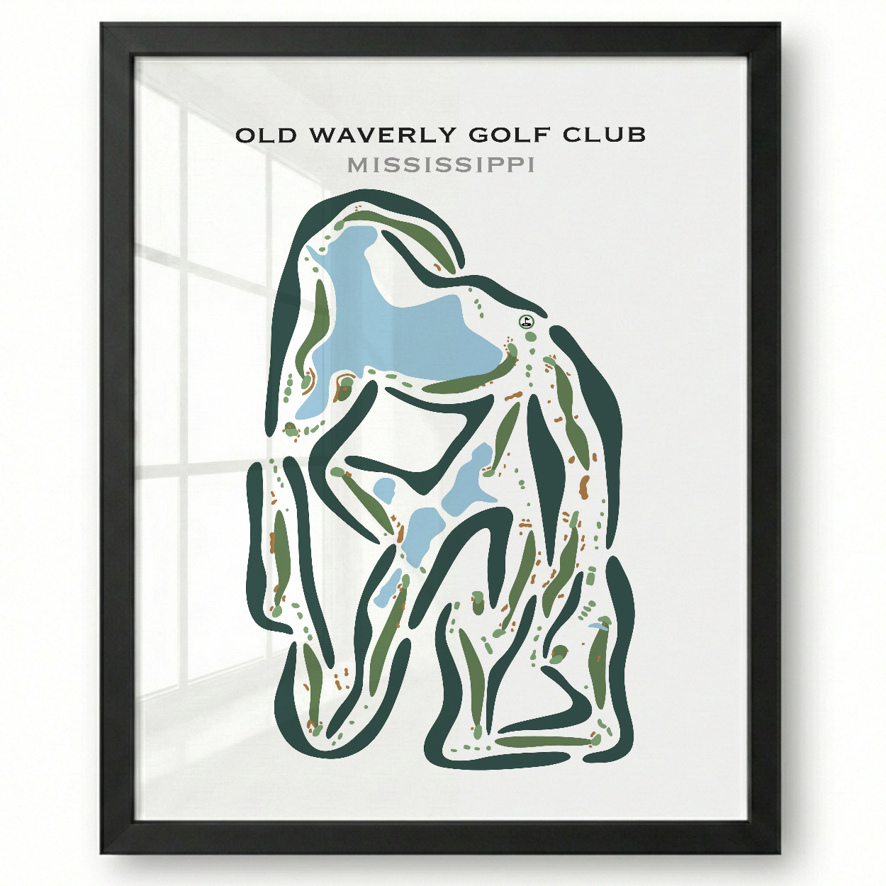 Old Waverly Golf Club, Mississippi - Printed Golf Courses