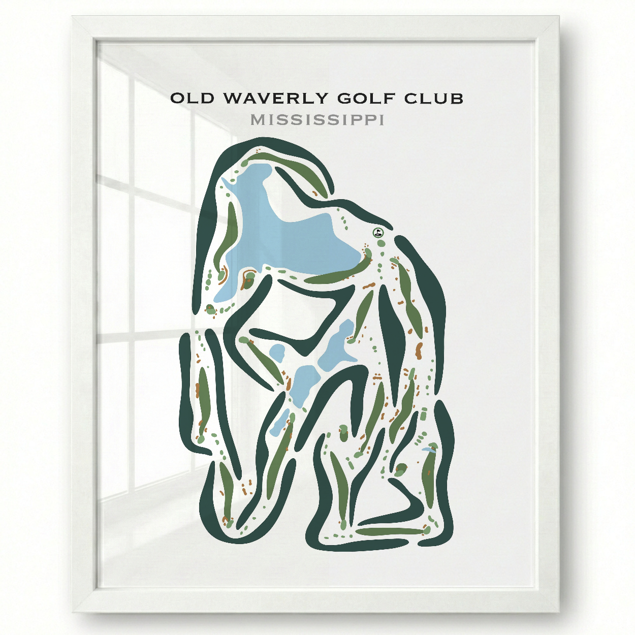 Old Waverly Golf Club, Mississippi - Printed Golf Courses