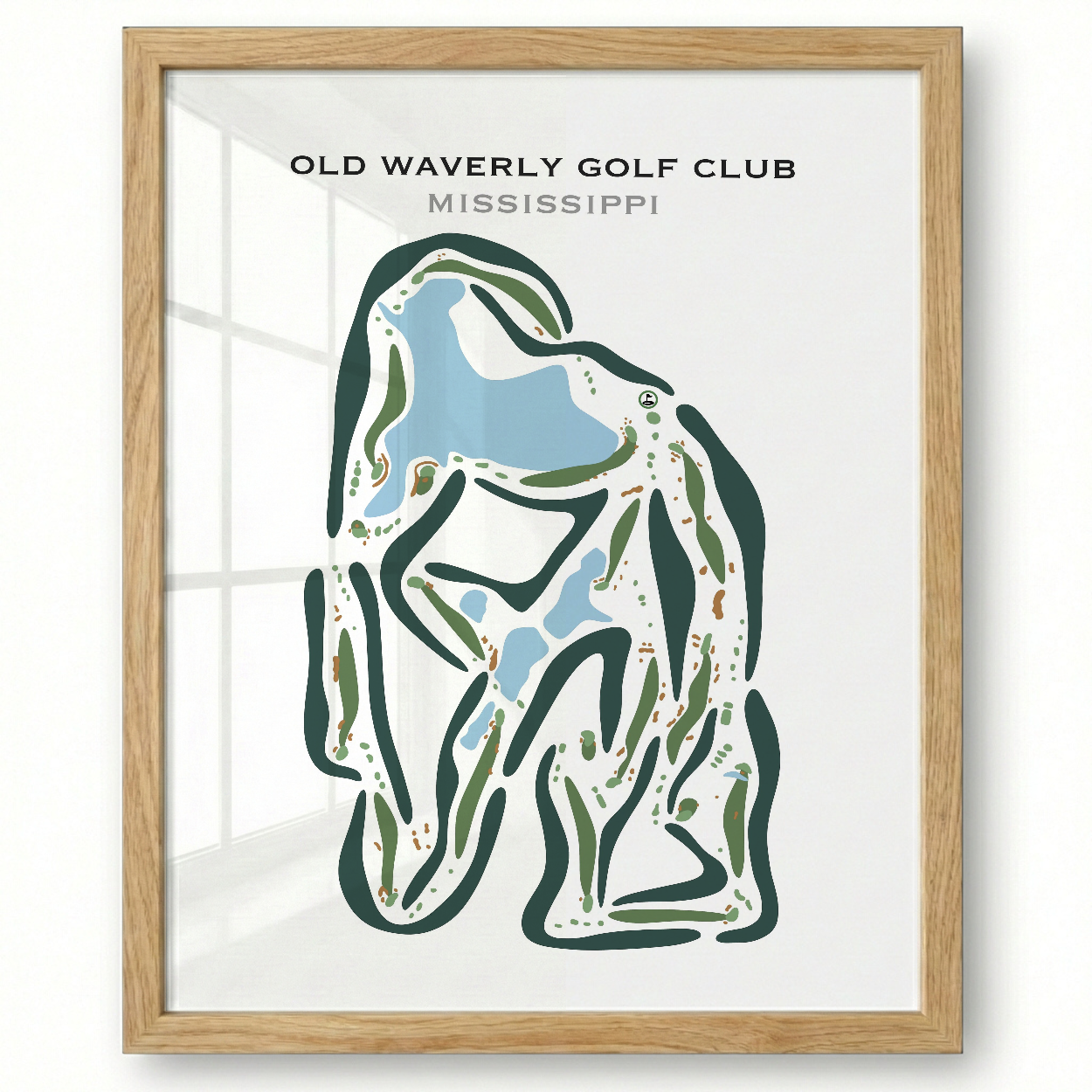 Old Waverly Golf Club, Mississippi - Printed Golf Courses