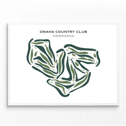 Omaha Country Club, Nebraska - Printed Golf Courses