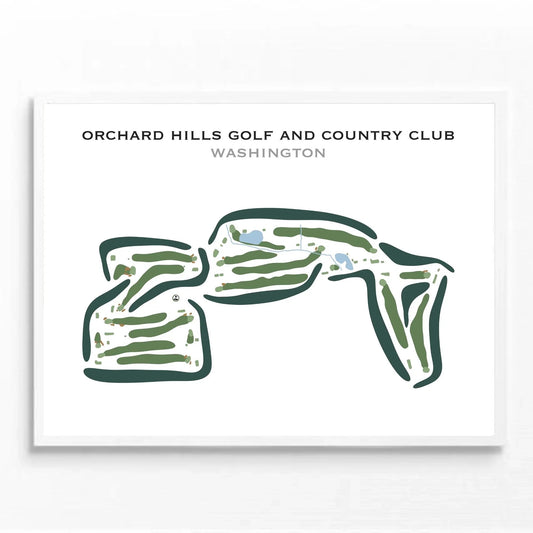 Orchard Hills Golf & Country Club, Washington - Printed Golf Courses