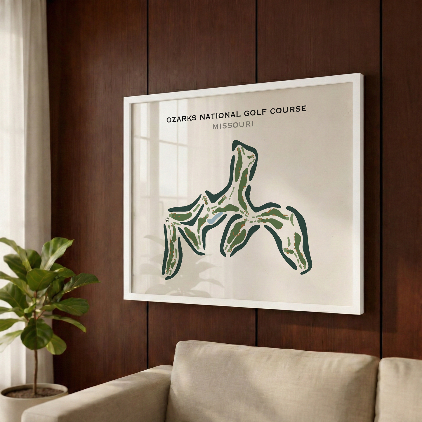 Ozarks National Golf Course, Missouri - Printed Golf Course