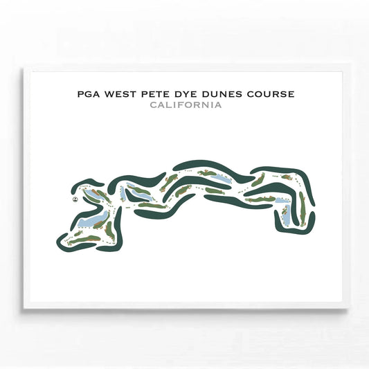 PGA West Pete Dye Dunes Course, California - Printed Golf Courses