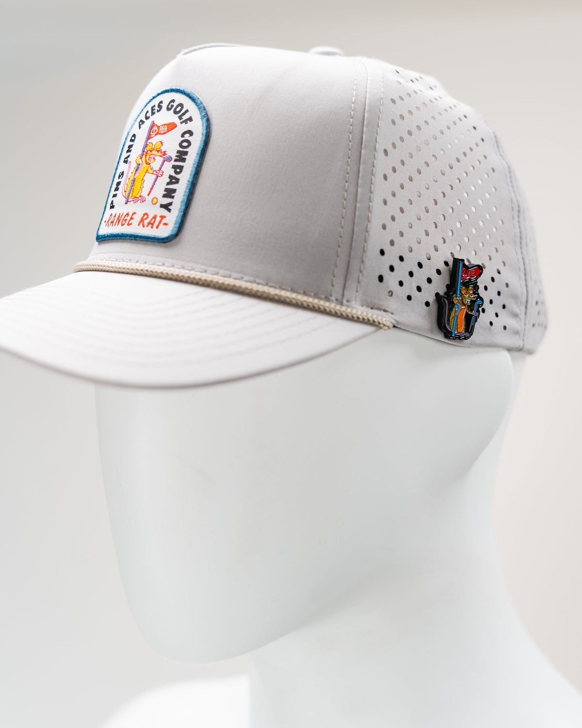 Perforated Golf Rope Hat - Range Rat - Bone