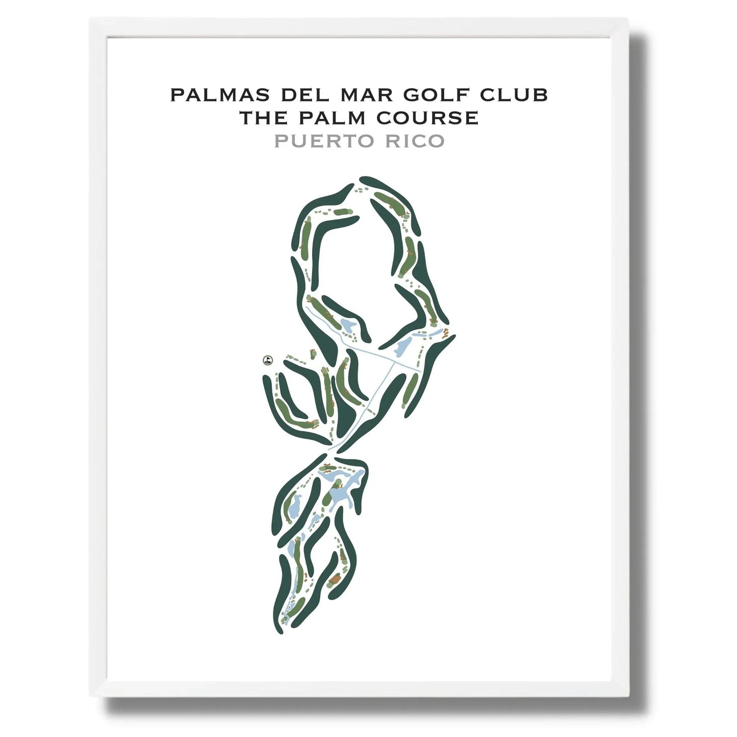Palmas Del Mar Golf Club, Palm Golf Course, Puerto Rico - Printed Golf Course